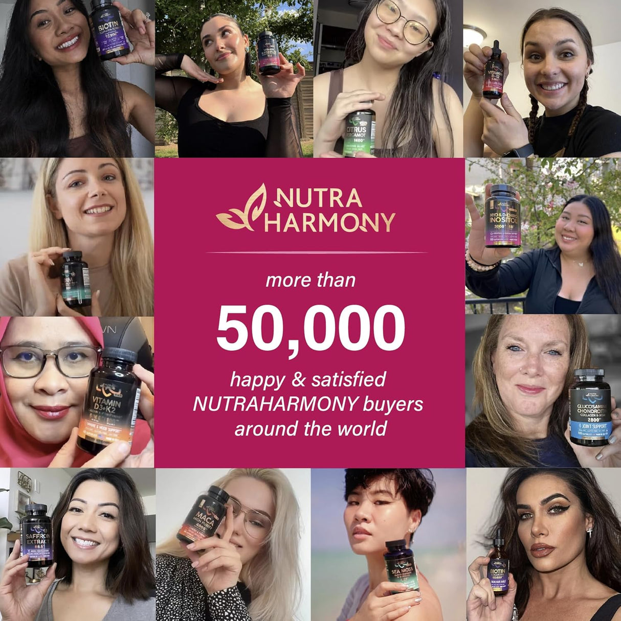 Vitaminas orgánicas 8 en 1 del complejo NUTRAHARMONY