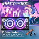 Parlantes de caja de subwoofer dual PYLE PL28BSL