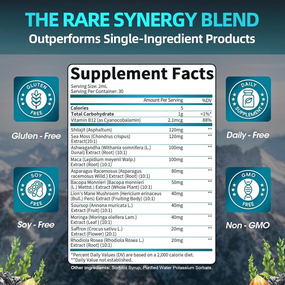 Suplemento líquido 12-en-1: energía, antioxidantes, inmunidad