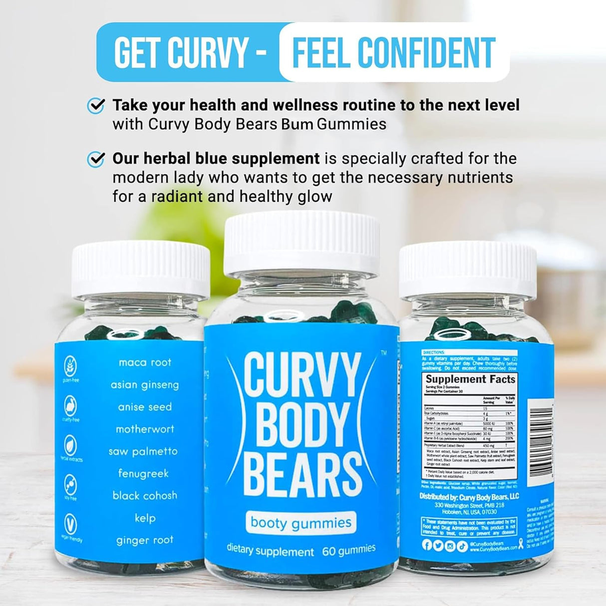 Gomitas de Apoyo para Mujeres | Peach | 9 Extractos Herbales | 60u