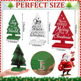 3 Pcs Árboles de Navidad de Madera, Decoración Rustica