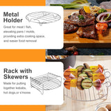 Soporte para freidora de aire, Ninja, 2 niveles con pinchos