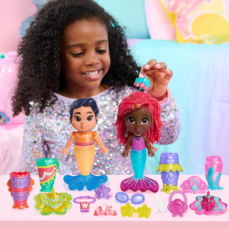 Muñeca Ariel Pop Tails Deluxe 19 Piezas Just Play 7.5 Pulgadas