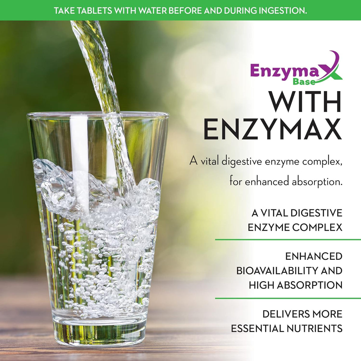 Suplementos Zinc 30 Vitamina de zinc con enzymax 100 und