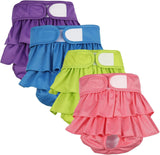 Paquete de 4 pañales para perras, pañales lavablespara cachorros