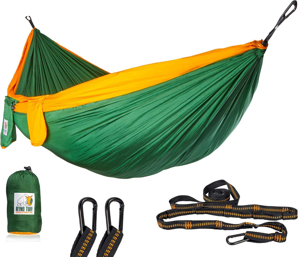Hamaca Doble Compacta para Camping - Resistente 600lbs, X-Large