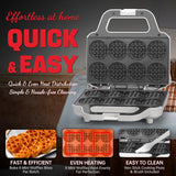 Mini Waffle Maker, Compact, Antiadherente, Modelo para Niños