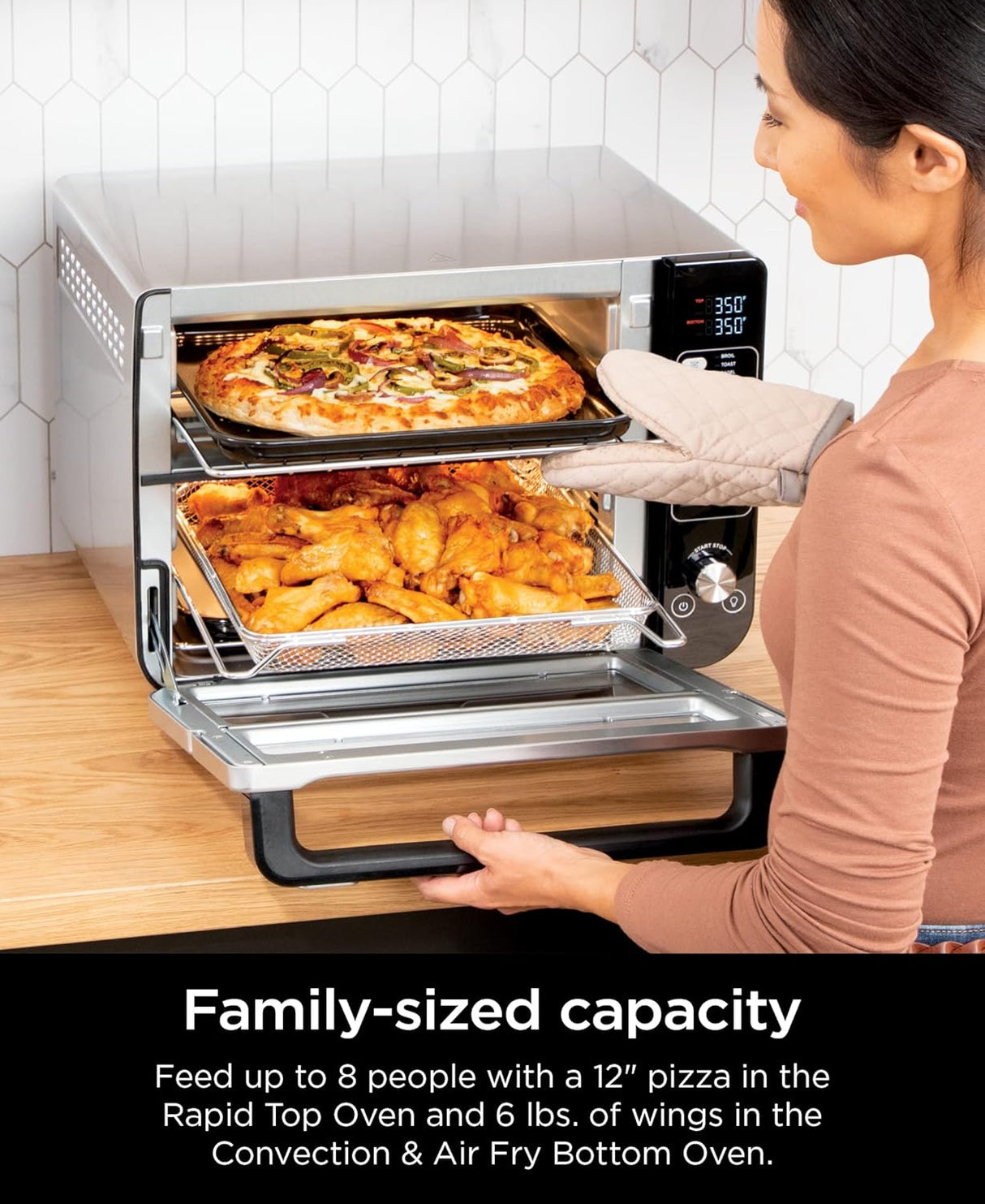 Horno Ninja DCT401 12 en 1, Convección, Air Fry, FlexDoor