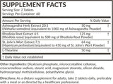 Suplementos hierba de San Juan y L-teanina de 2000 mg