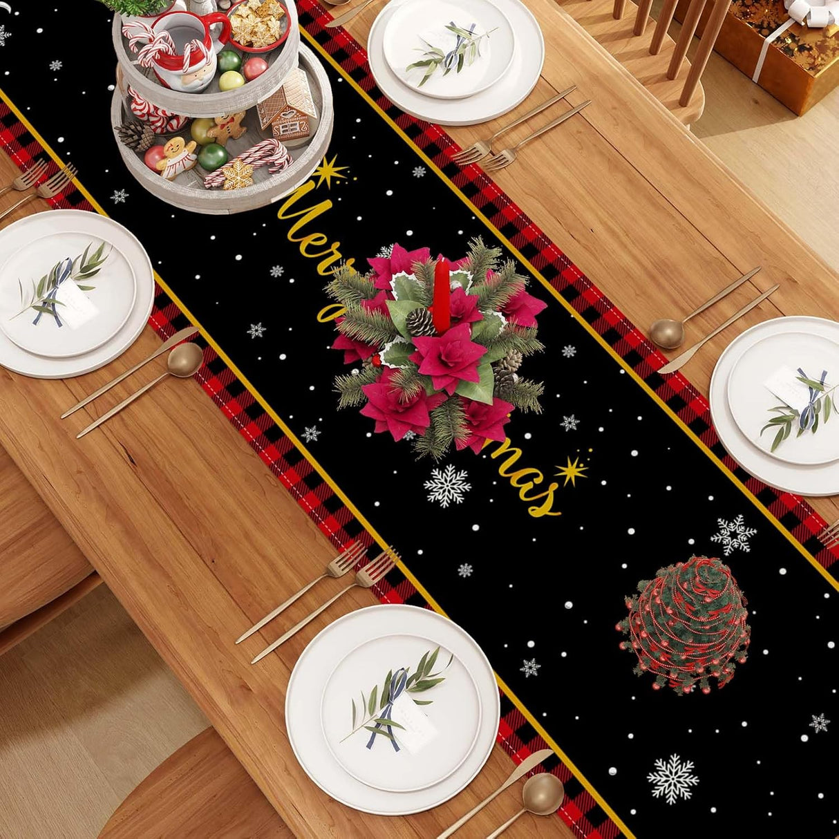 Caminera de Mesa Navidad Jack Skellington y Sally 72 Pulgadas