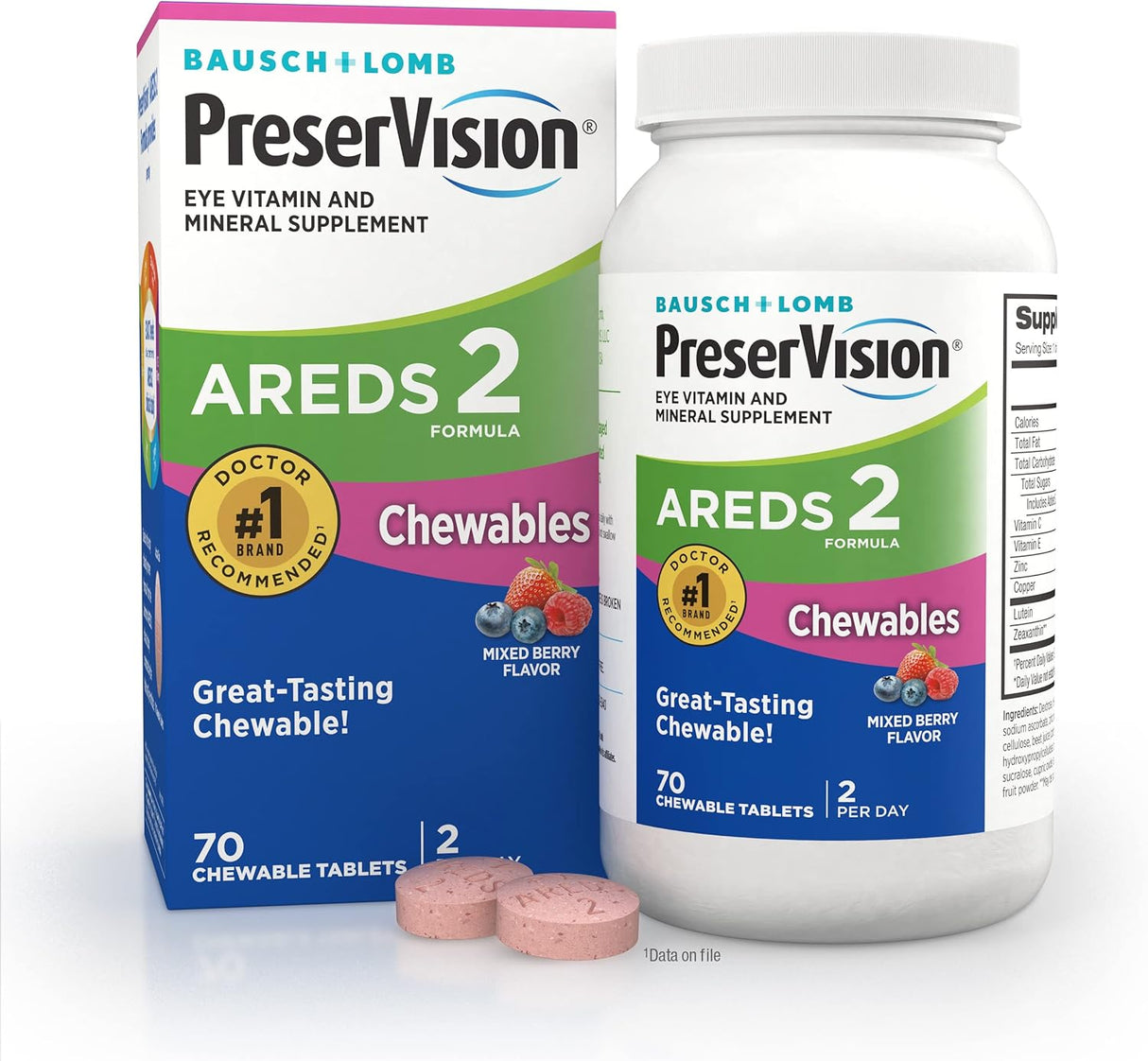 Suplemento PreserVision Fórmula AREDS 2  70u  masticables