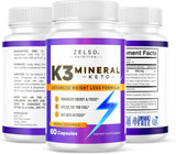 Píldoras K3 Mineral para Pérdida de Peso - 90 Días Suplemento