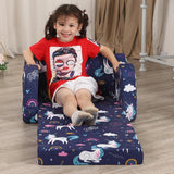 Silla infantil de unicornio arcoíris plegable MOMCAYWEX