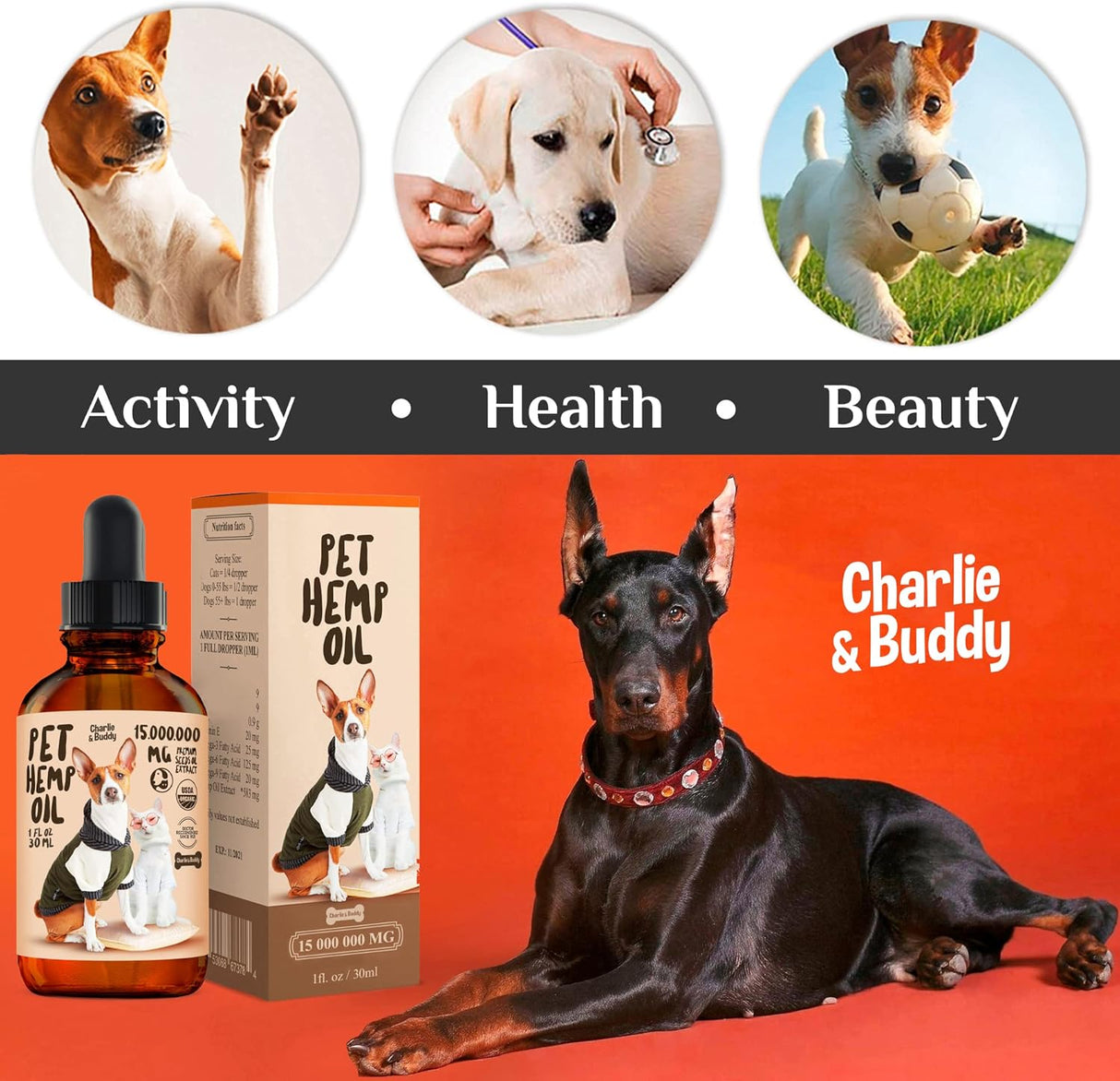 Vitaminas Aceite de cáñamo para perros y gatos