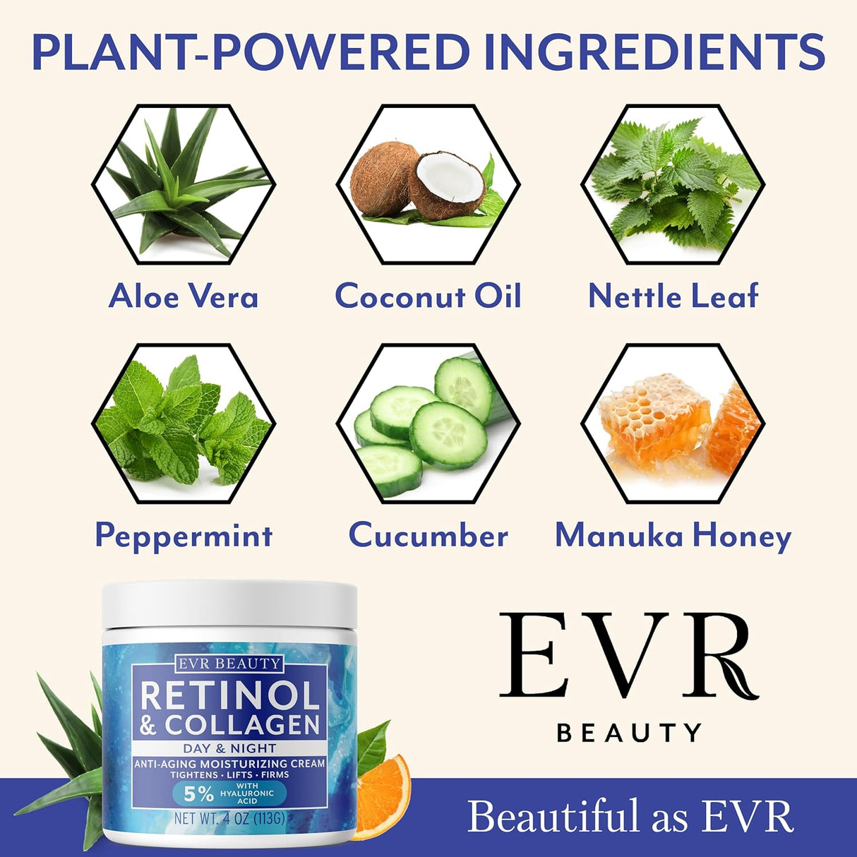 Crema de retinol para la cara EVR BEAUTY