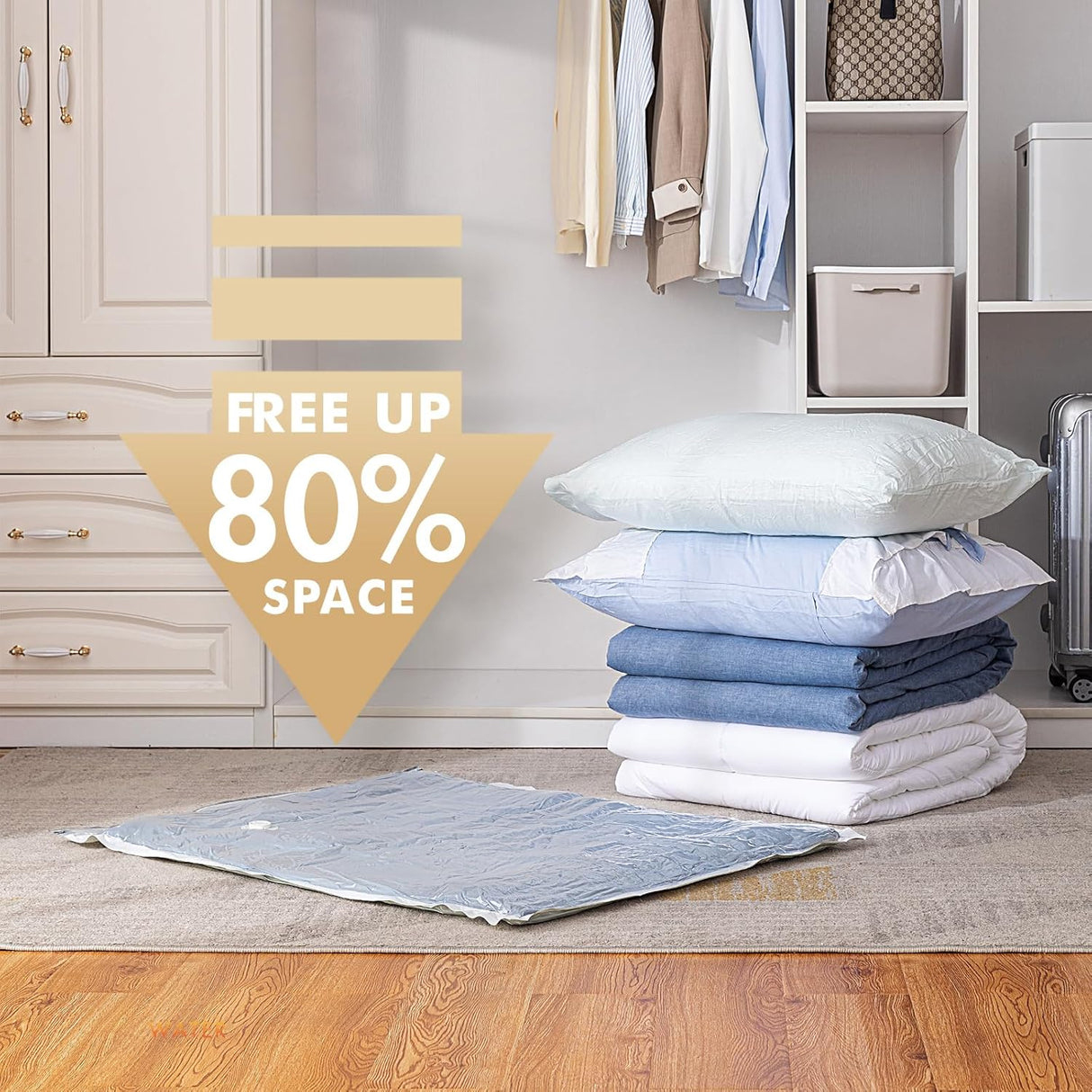 Bolsas de almacenamiento al vacío para ropa de cama y edredones