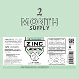 Suplementos Zinc líquido, gotas líquidas fáciles  4 onzas