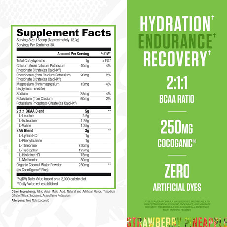 RYSE BCAA EAA en Polvo - 5g BCAA, 3g EAAs, 30 Porciones