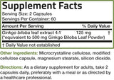 Cápsulas Vegetarianas Ginkgo Biloba Extra Apoyo Cerebral