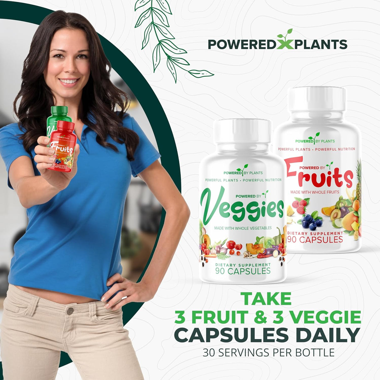 Cápsulas de Frutas y Verduras - Suplemento Natural - Pack 2