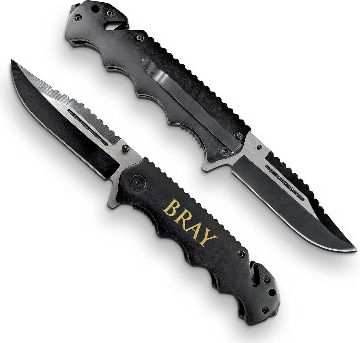 Cuchillo Premium personalizado con caja de madera, negro