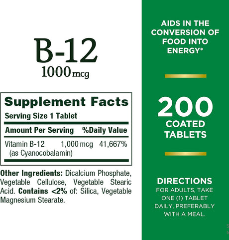 Suplementos Alimenticios de B12 Natures Bounty