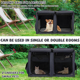 Transportín para gatos PETSITE, 40, con dos compartimentos