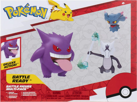 Figuras de Batalla Pokémon 3-Pack: Misdreavus, Marowak, Gengar