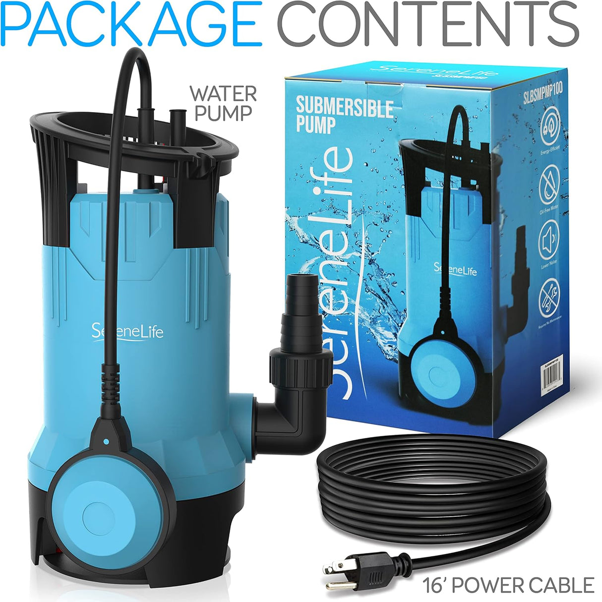 Bomba de sumidero sumergible de 750 W SereneLife