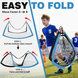 Porteria de futbol infantil con red y bolso de traslado