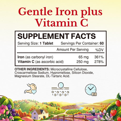 Suplementos Alimenticios hierro carbonilo con vitamina C