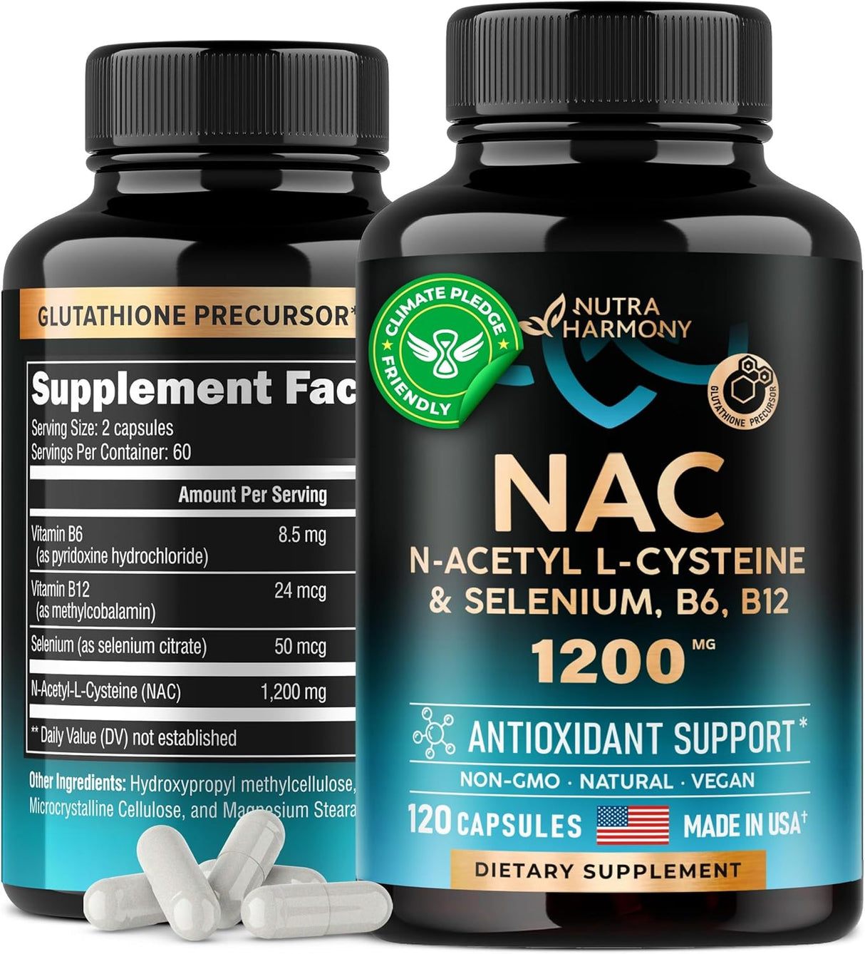 Suplemento NAC Selenio B6 B12 Antioxidante apoyo inmunológic