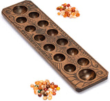 Juego de Mancala Yellow Mountain Imports con tablero de madera 17.3
