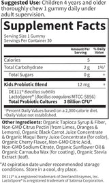 Suplementos con sabor a cereza probióticas para niños