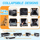 Transportín grande para mascotas Petskd, 24x17x17, 2 gatos