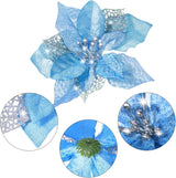 Flores Artificiales Poinsettia, WILLBOND, 36 Piezas, Decoración Navidad