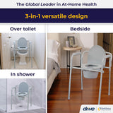 Silla de baño plegable Drive Medical, soporte 350 lbs, 11148-1