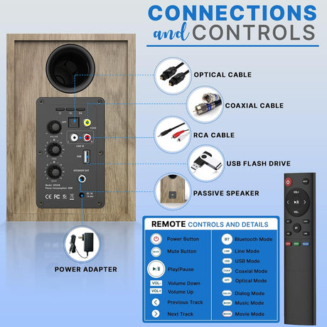 Parlantes de estantería PYLE-HOME PBKSRB40