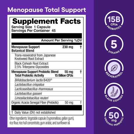 Suplemento  apoya el equilibrio hormonal para mujeres