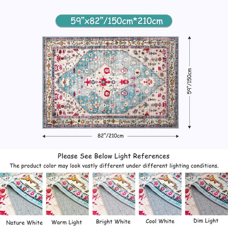 Tapete decorativo tribal bohemia lavable para sala de estar