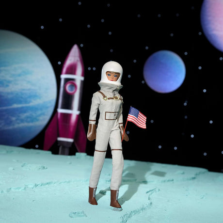 Muñeca Barbie Astronauta Coleccionista Con Traje Plateado, Accesorios, 1965