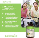 Garcinia Cambogia Naturewise, Extracto Natural 60% HCA, 90 Caps