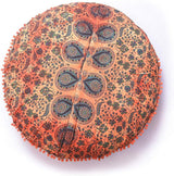 Funda bohemia para cojín, de 32 pulgadas, con diseño de mandala, para meditación, decorativa, otomana, grande, para exteriores, decoración del hogar, decoración de arte en el hogar, redonda, con pompones de algodón, cómoda