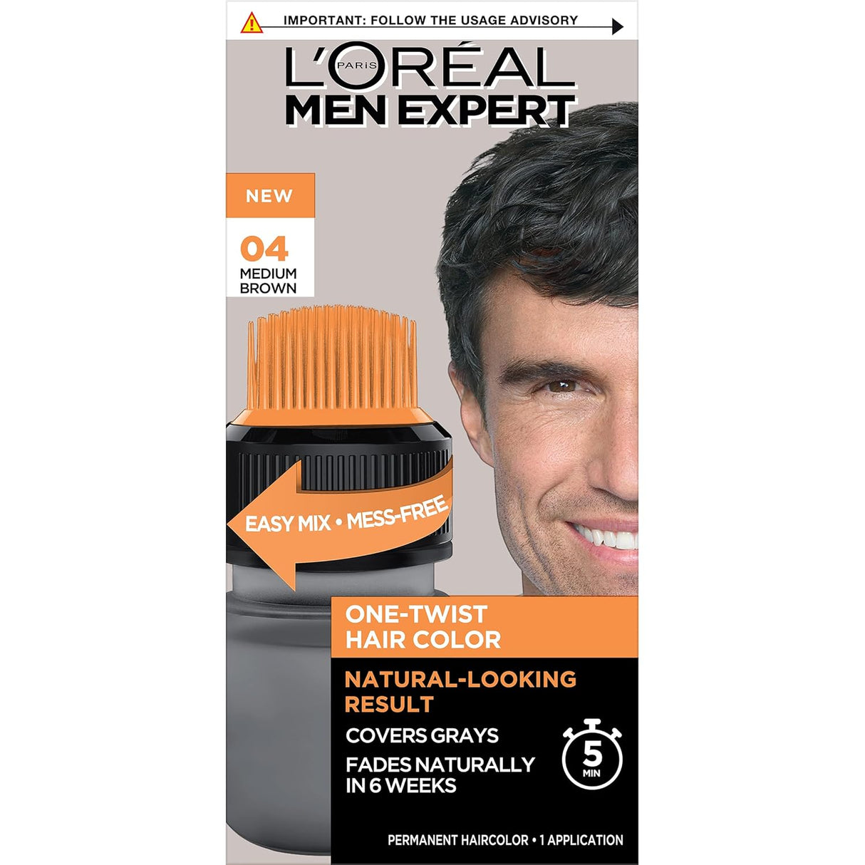 para cubrir canas, aplicación sencilla color marron L'Oreal