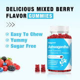 2 Pack Gummies Ashwagandha con L-theanine, 120 Mixed Berry