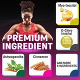 Suplemento de Inositol con Ashwagandha, Berberina y Canela - 120 cápsulas