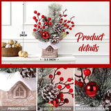 Árbol de Navidad Miniatura Decorativo con Adornos (Cabin-Snow)