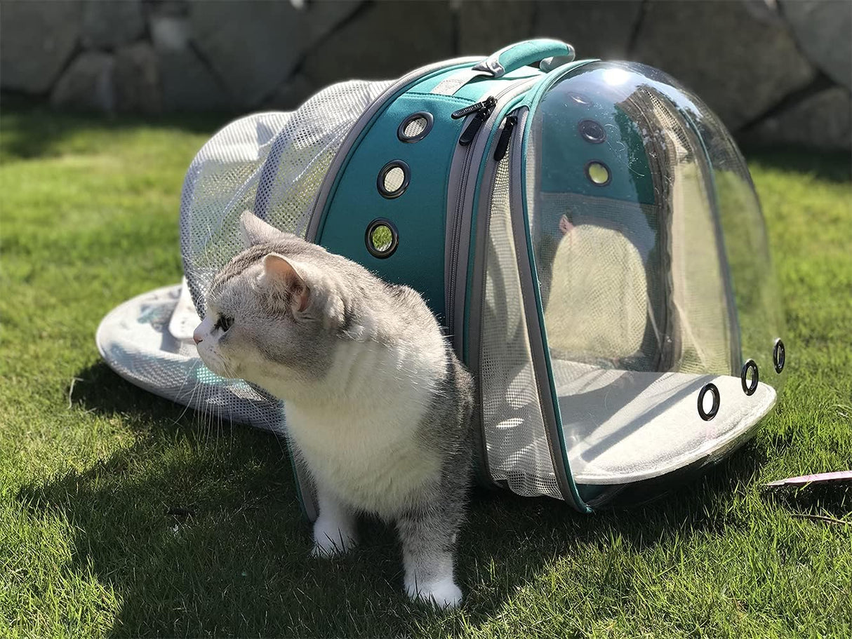 Mochila Expandible para Gato, Marca Astronauta, Doble Extensión