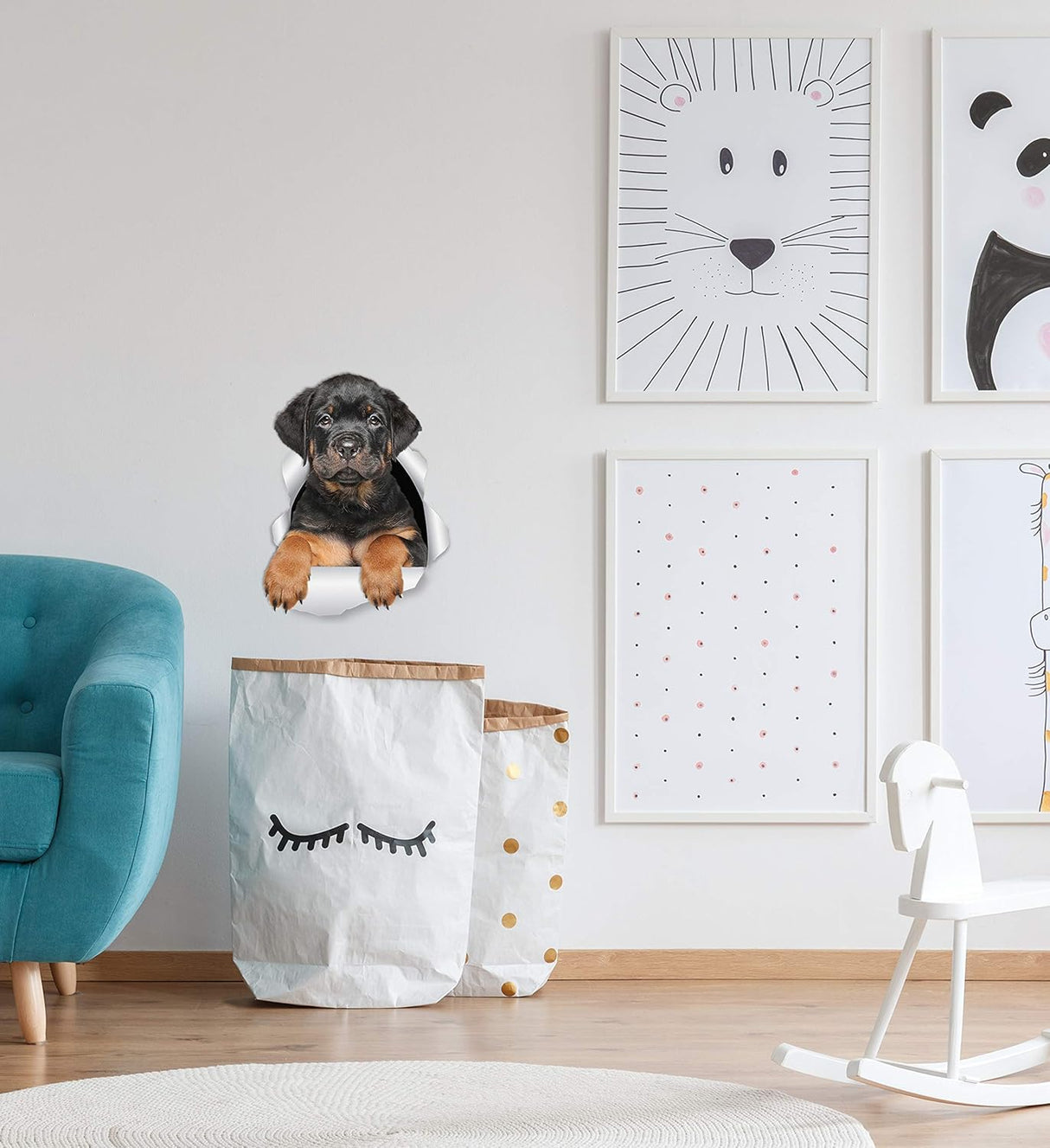 Stickers 3D Rottweiler - Winston & Bear - 2 Pack - Decorativos