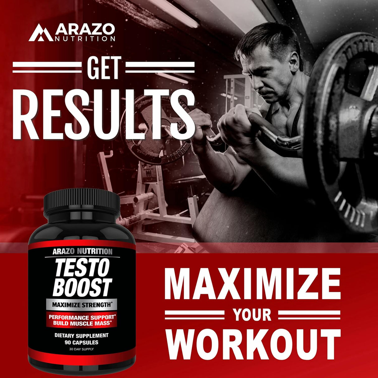 Suplemento TestoBoost Test Booster   Tribulus 90 capsulas